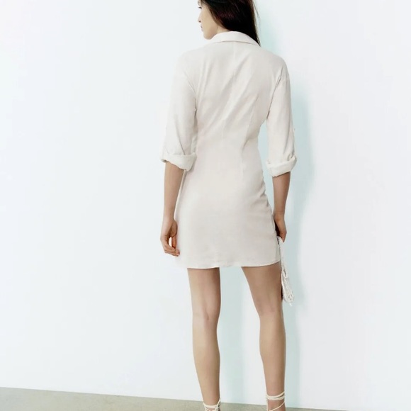 Zara Shirt Dress with Ruching - Picture 10 of 15